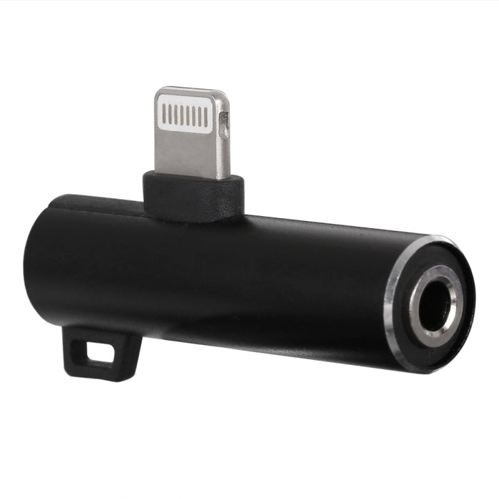 Adaptador de audio de carga macho 2 en 1 con forma de cabeza esférica de 8 pines + 3,5 mm a 8 pines