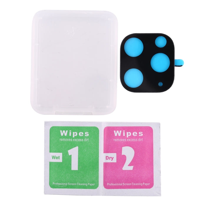 Película de vidrio templado protector de lente de cámara de aleación de titanio para iPhone 11 Pro / 11 Pro Max