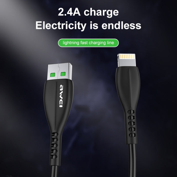 Wei CL-115L 1m 2.4A Cable de carga USB a 8 pines