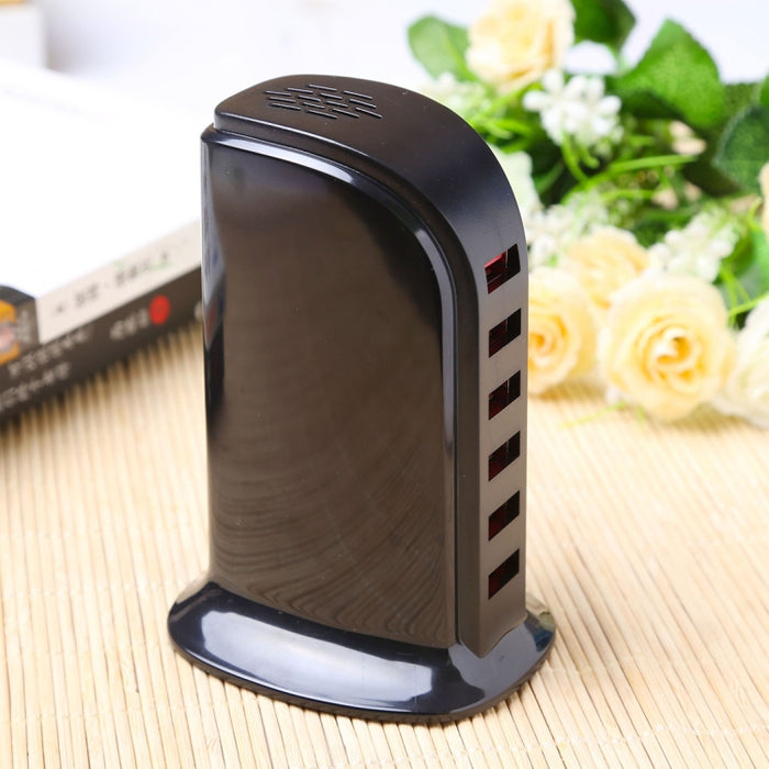853L 30W 6 puertos USB cargador inteligente con base de carga rápida AC100-240V
