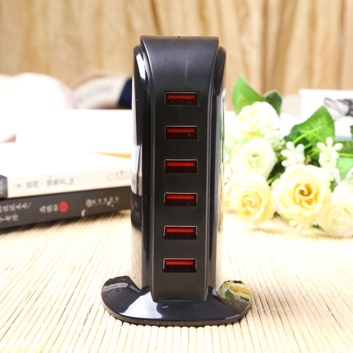 853L 30W 6 puertos USB cargador inteligente con base de carga rápida AC100-240V