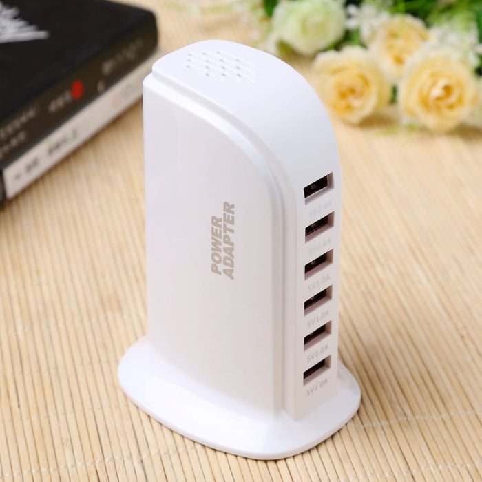853L 30W 6 puertos USB cargador inteligente con base de carga rápida AC100-240V
