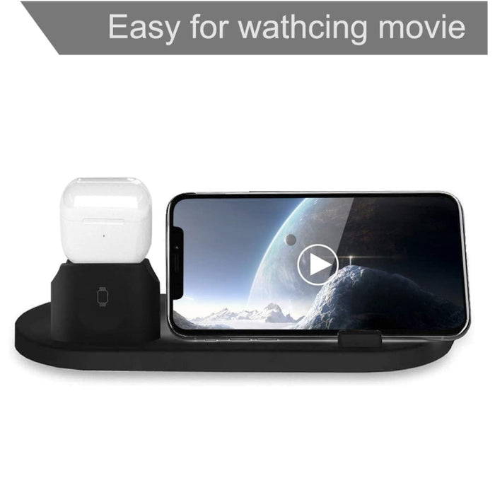 Cargador inalámbrico 6 en 1 actualizado HQ-UD15 para iPhone, Apple Watch, AirPods y otros teléfonos Android