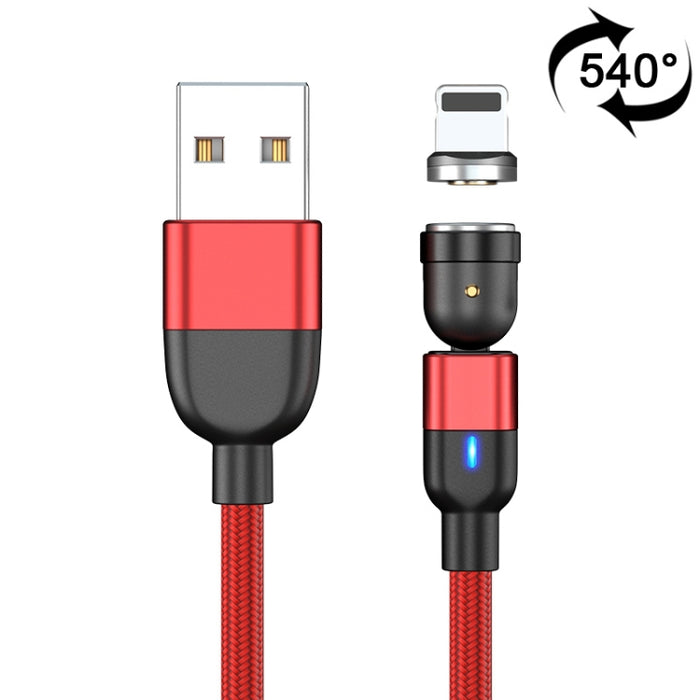 Cable de carga de sincronización de datos magnético giratorio de 2m, 3A, USB a 8 pines, 540 grados