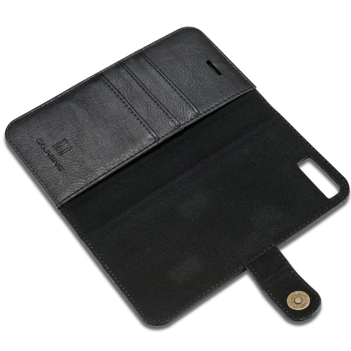 DG.MING para iPhone 8 Plus y iPhone 7 Plus Funda protectora magnética desmontable con tapa horizontal con textura Crazy Horse con soporte, ranuras para tarjetas y billetera