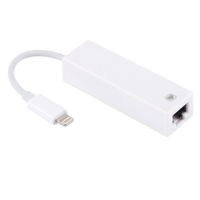 Cable adaptador de red LAN Ethernet NK107A1 de 8 pines a RJ45 para la serie iPhone / iPad, longitud total: 16 cm