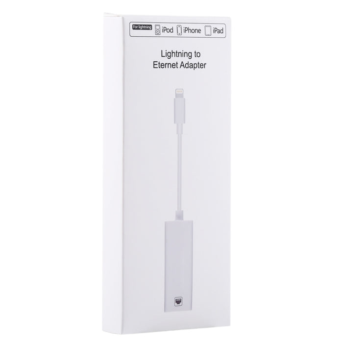 Cable adaptador de red LAN Ethernet NK107A1 de 8 pines a RJ45 para la serie iPhone / iPad, longitud total: 16 cm