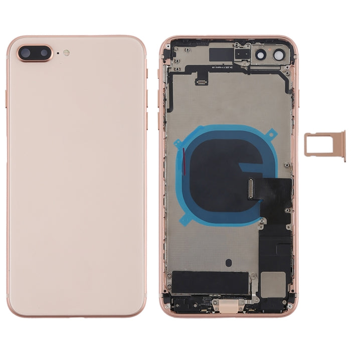 Conjunto de cubierta trasera de batería con teclas laterales, vibrador, altavoz, timbre, botón de encendido, botón de volumen, cable flexible y bandeja para tarjetas para iPhone 8 Plus, For iPhone 8 Plus, For iPhone 8 Plus (Full Assembly)