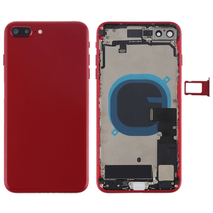 Conjunto de cubierta trasera de batería con teclas laterales, vibrador, altavoz, timbre, botón de encendido, botón de volumen, cable flexible y bandeja para tarjetas para iPhone 8 Plus, For iPhone 8 Plus, For iPhone 8 Plus (Full Assembly)