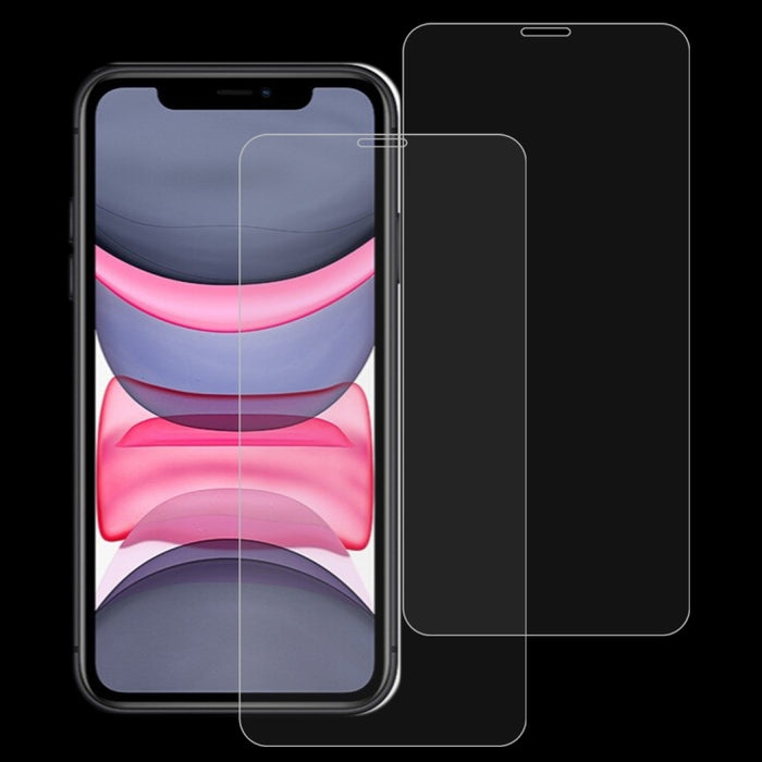 Para iPhone 11 / XR 2 piezas 0,26 mm 9H 2.5D Película de vidrio templado