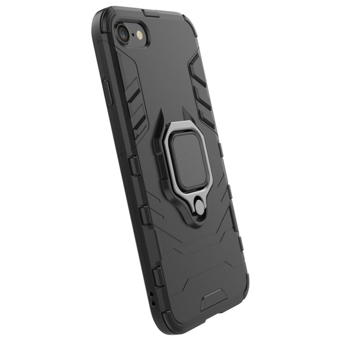 Funda protectora a prueba de golpes de PC + TPU para iPhone 8 Plus y 7 Plus, con soporte de anillo magnético