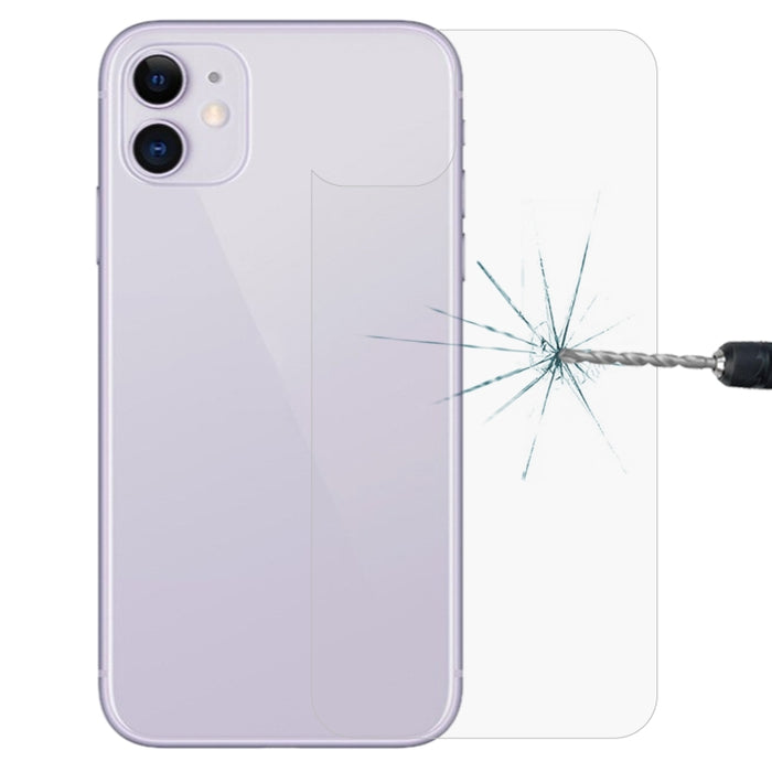 Para iPhone 11 9H 2.5D Media pantalla Película de vidrio templado transparente para teléfono móvil Película trasera