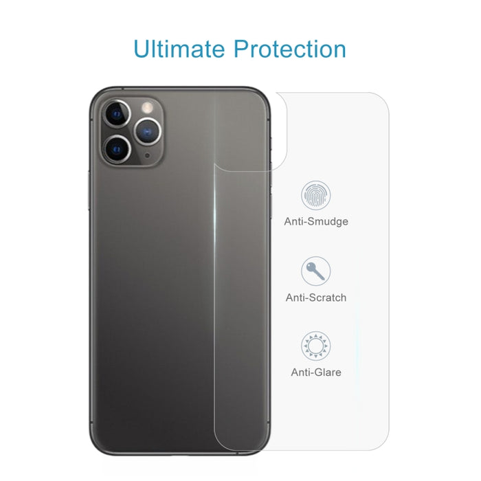 Para iPhone 11 Pro 9H 2.5D Media pantalla Película de vidrio templado transparente para teléfono móvil Película trasera