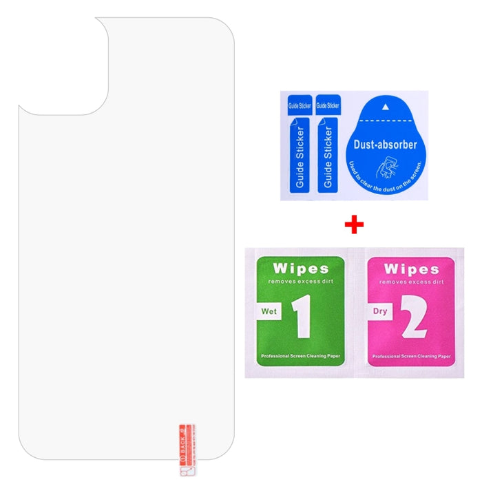 Para iPhone 11 Pro Max 9H 2.5D Media pantalla Película de vidrio templado transparente para teléfono móvil Película trasera