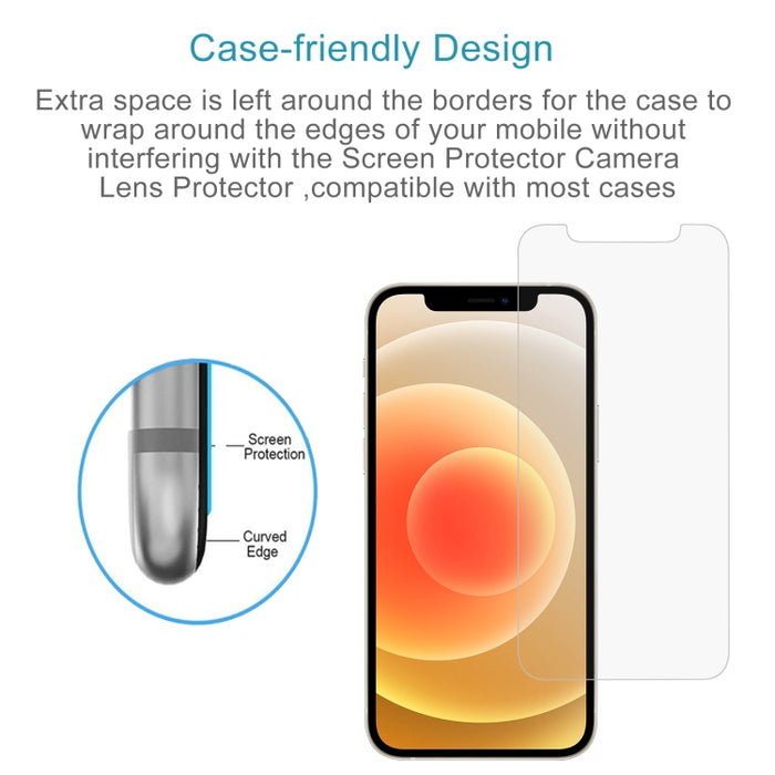Para iPhone 12/12 Pro 50 piezas 0,26 mm 9H 2.5D Película de vidrio templado (ranurada)