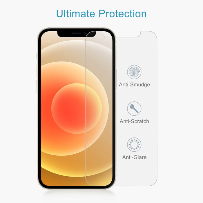Para iPhone 12/12 Pro 50 piezas 0,26 mm 9H 2.5D Película de vidrio templado (ranurada)