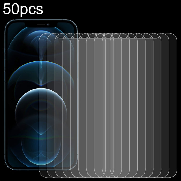 Para iPhone 12 Pro Max 50 piezas 0,26 mm 9H 2.5D Película de vidrio templado (ranurada)