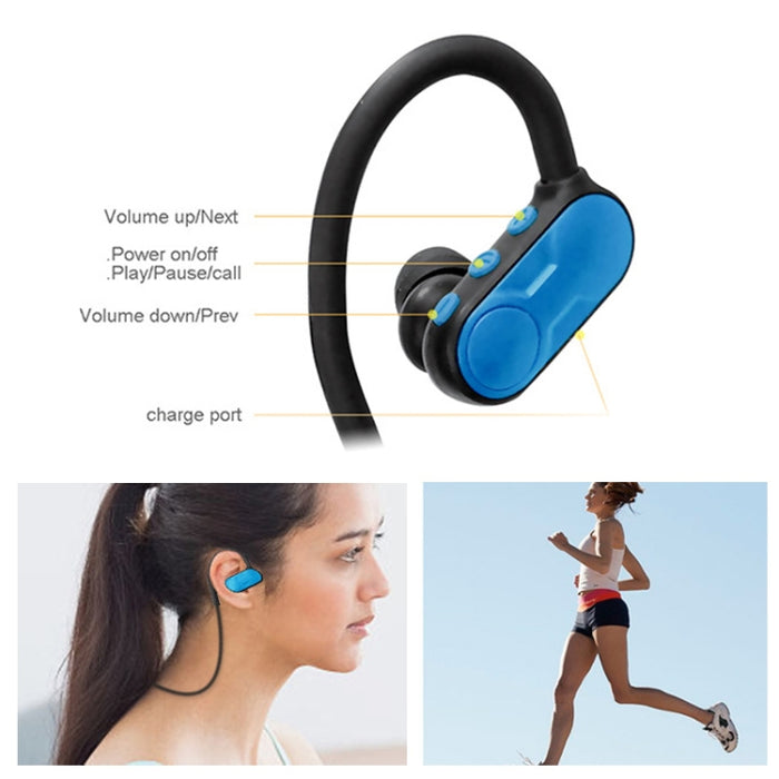 BTH-Y9 Auriculares Bluetooth inalámbricos V4.1 ultraligeros con gancho para la oreja y micrófono