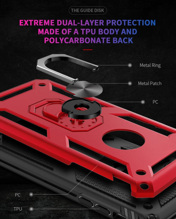 Sergeant Armor Funda protectora de TPU + PC a prueba de golpes para iPhone 7/8 Plus, con soporte de rotación de 360 grados