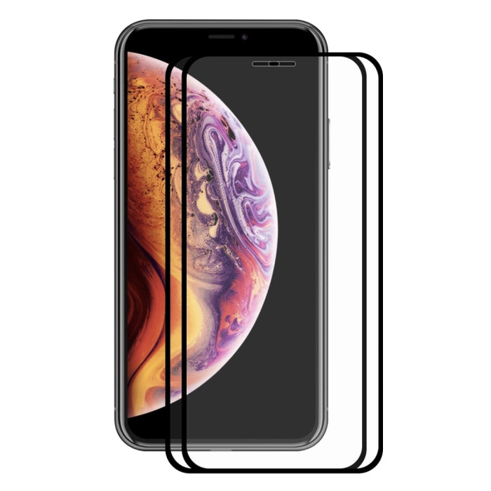 Para iPhone XS Max 2 piezas ENKAY Hat-Prince 0,2 mm 9H 2.5D Película de vidrio templado de pantalla completa