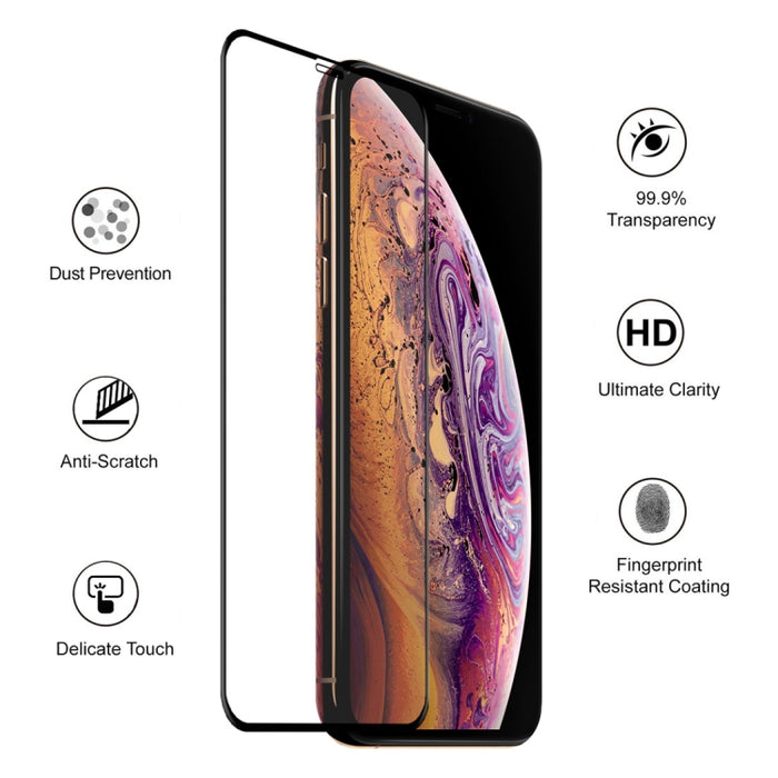 Para iPhone 11 Pro / XS / X ENKAY Hat-Prince 0.26mm 9H 6D Película de vidrio templado de pantalla completa curvada