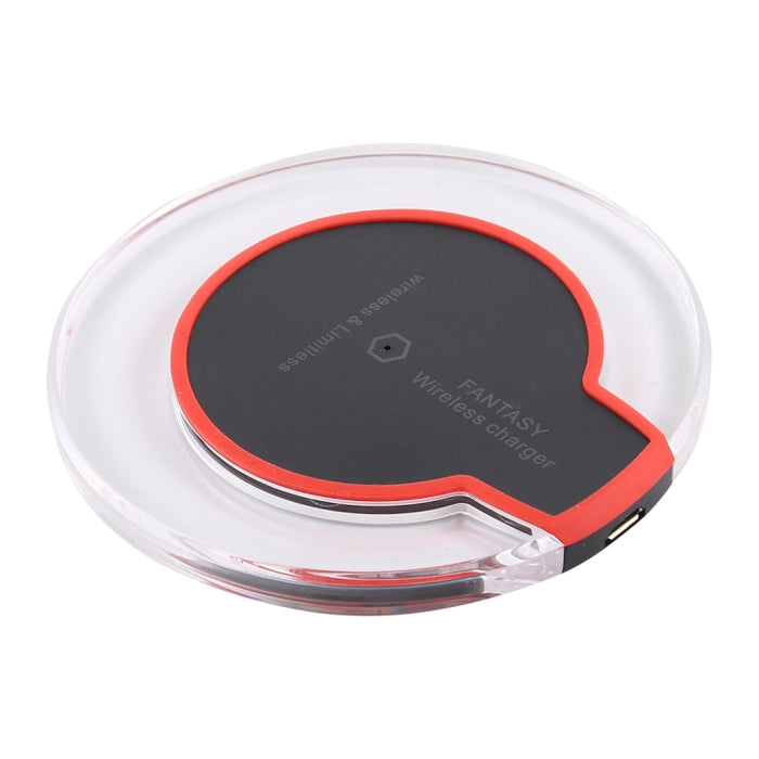 FANTASY Cargador inalámbrico ultrafino estándar Qi con salida de 5V 1A con indicador de carga, compatible con teléfonos estándar QI