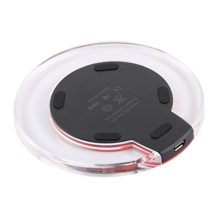 FANTASY Cargador inalámbrico ultrafino estándar Qi con salida de 5V 1A con indicador de carga, compatible con teléfonos estándar QI