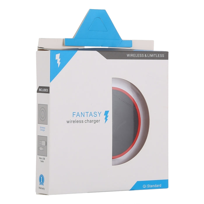 FANTASY Cargador inalámbrico ultrafino estándar Qi con salida de 5V 1A con indicador de carga, compatible con teléfonos estándar QI