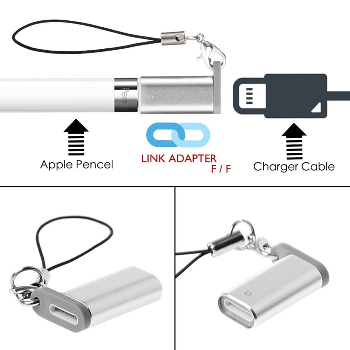 Adaptador de cargador Apple Pencil con carcasa de aluminio para iPad Pro