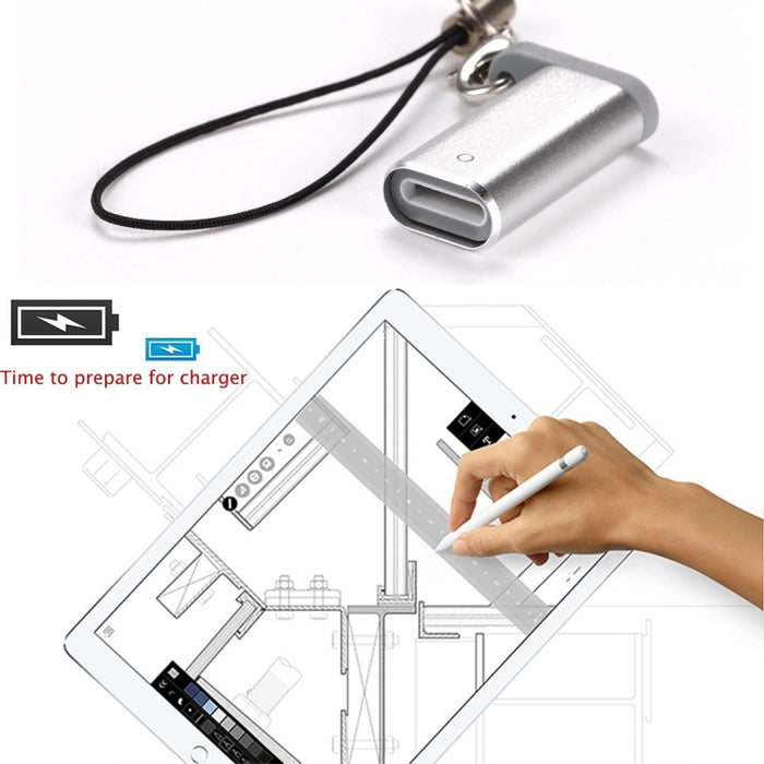 Adaptador de cargador Apple Pencil con carcasa de aluminio para iPad Pro