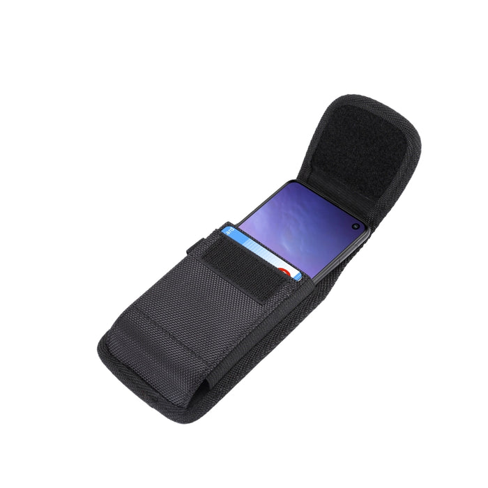 Riñonera vertical universal de tela de nailon de 5,2 pulgadas para Galaxy S10e, Huawei P30 y Honor 8