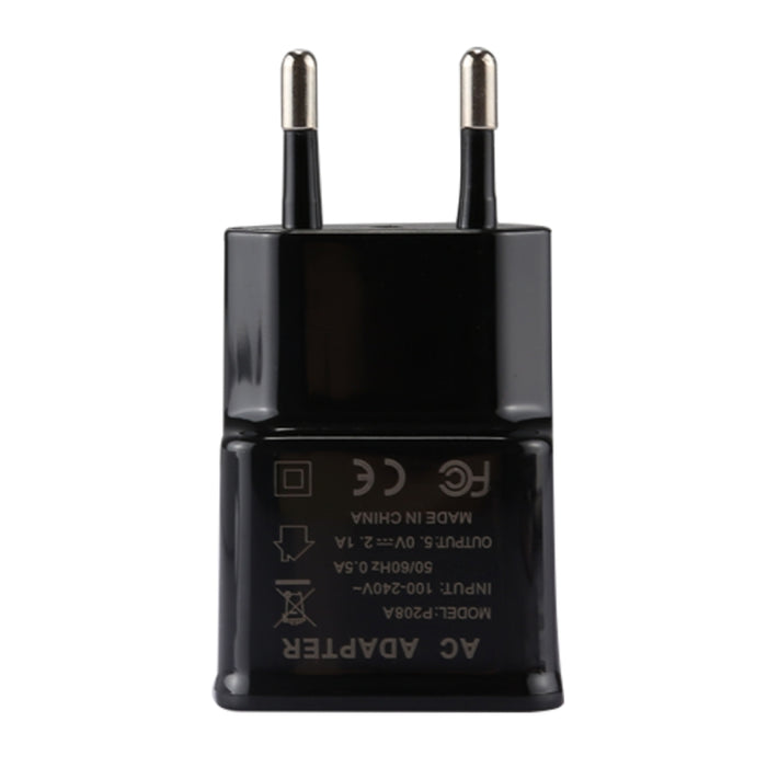 Para iPhone 5V 2.1A Cargador USB de identificación inteligente con cable de carga USB de 1 m a 8 pines, enchufe de la UE