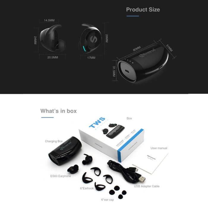 Para iPhone, Samsung, Huawei, Xiaomi, HTC y otros teléfonos inteligentes, XHH-ES60 Black, XHH-ES60