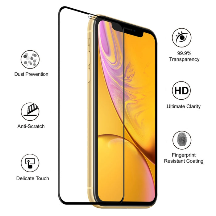 Para iPhone XR ENKAY Hat-Prince 0,26 mm 9H 6D Película de vidrio templado de pantalla completa curvada