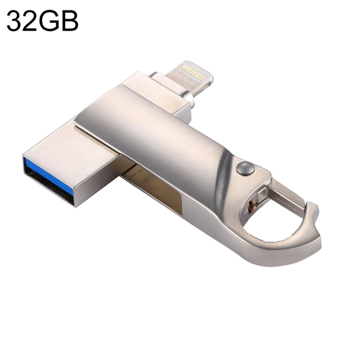 RQW-10F Unidad flash tipo llavero USB 2.0 y 8 pines de 32 GB 2 en 1