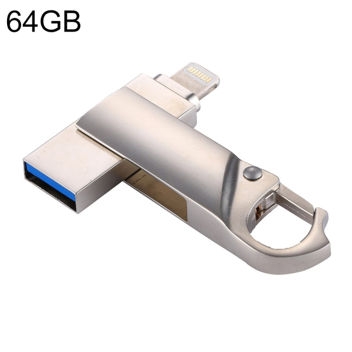 RQW-10F Unidad flash tipo llavero USB 2.0 y 8 pines de 64 GB 2 en 1