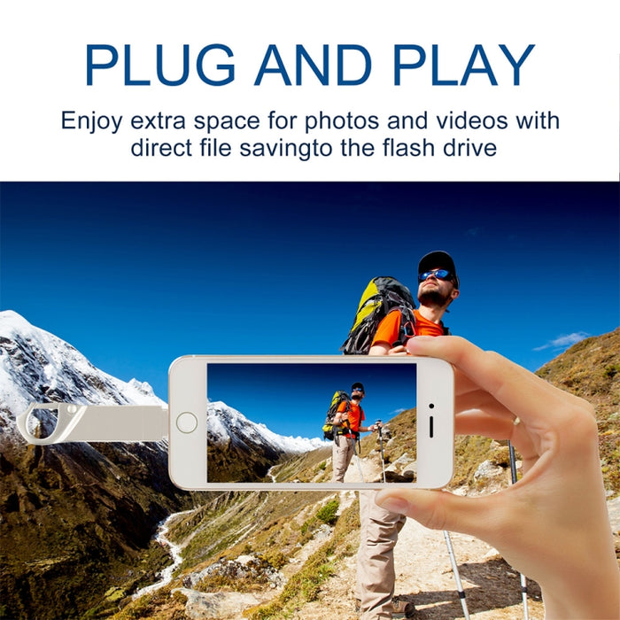 RQW-10F Unidad flash tipo llavero USB 2.0 y 8 pines de 16 GB 2 en 1