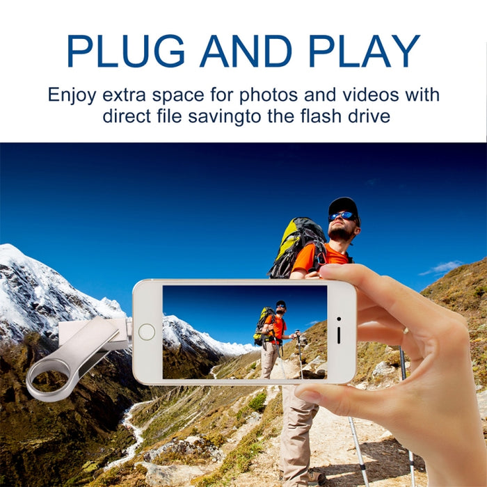 Unidad flash RQW-10D 2 en 1 USB 2.0 y 8 pines de 32 GB