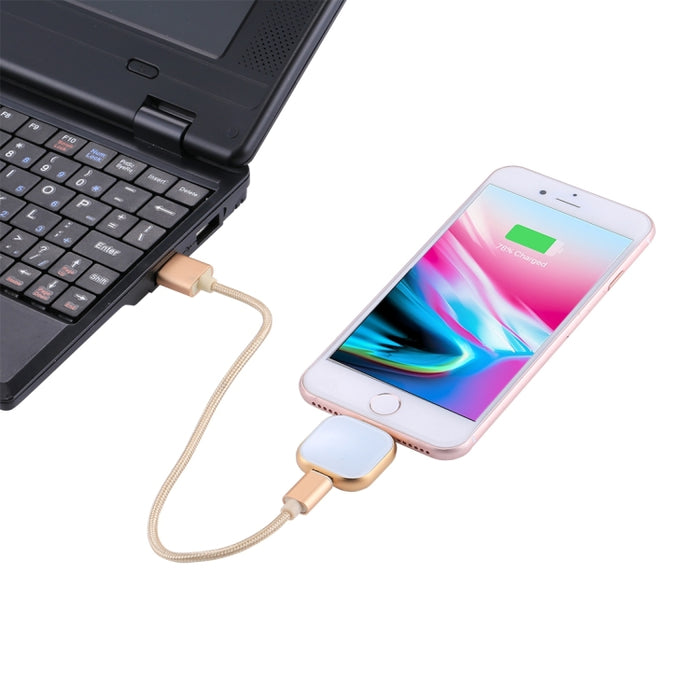 Unidad de disco flash multifuncional RQW-18S de 8 pines y 128 GB con cable USB / Micro USB a Micro USB