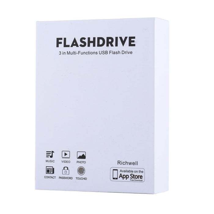 Unidad de disco flash multifuncional RQW-18S de 8 pines y 128 GB con cable USB / Micro USB a Micro USB