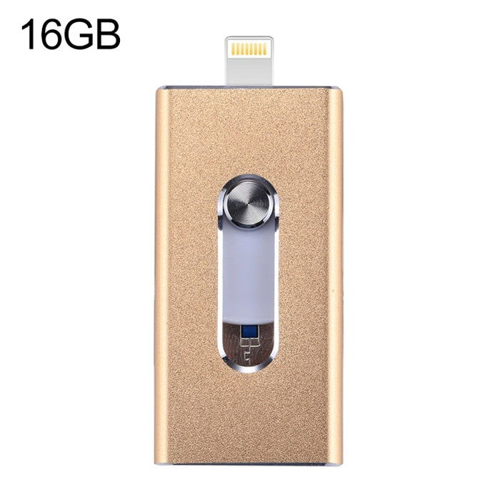 RQW-02 Unidad flash 3 en 1 USB 2.0 y 8 pines y micro USB de 16 GB