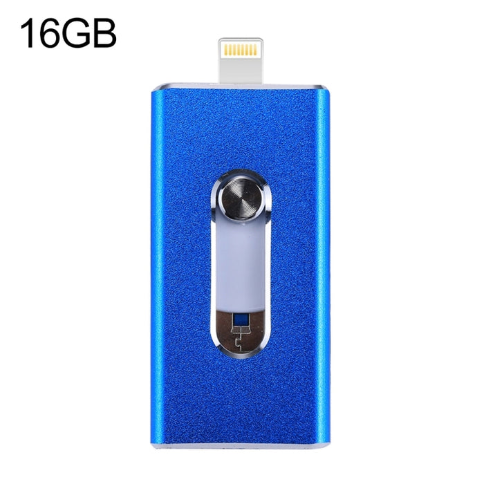 RQW-02 Unidad flash 3 en 1 USB 2.0 y 8 pines y micro USB de 16 GB