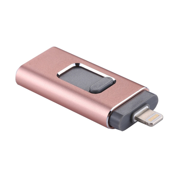 easyflash RQW-01B Unidad flash 3 en 1 USB 2.0 y 8 pines y micro USB de 32 GB, RQW-01B Rose Gold