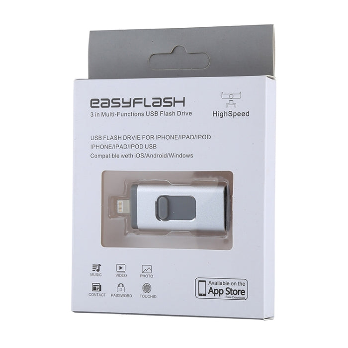 easyflash RQW-01B Unidad flash 3 en 1 USB 2.0 y 8 pines y micro USB de 64 GB