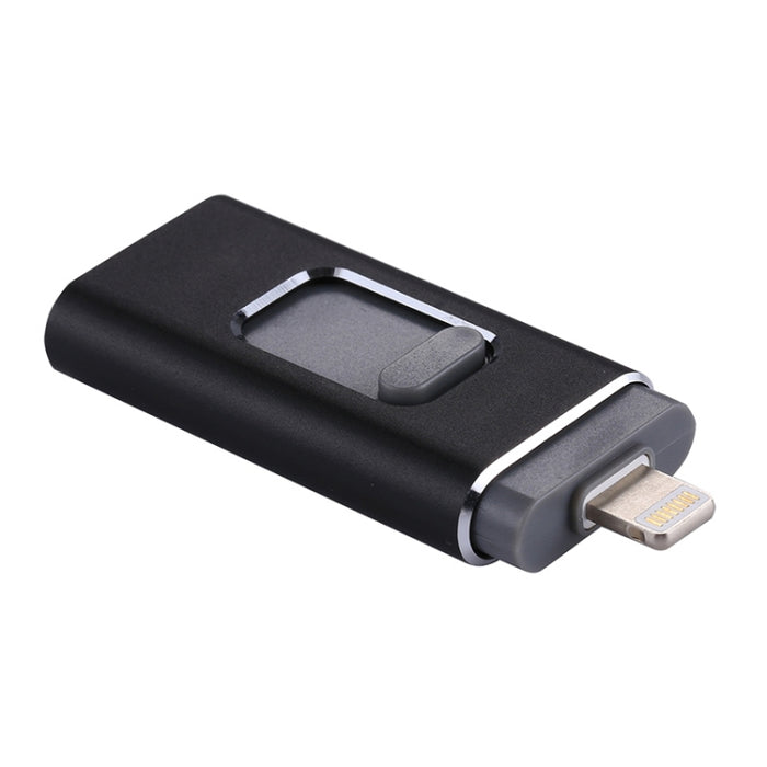 easyflash RQW-01B Unidad flash 3 en 1 USB 2.0 y 8 pines y micro USB de 128 GB, RQW-01B Black