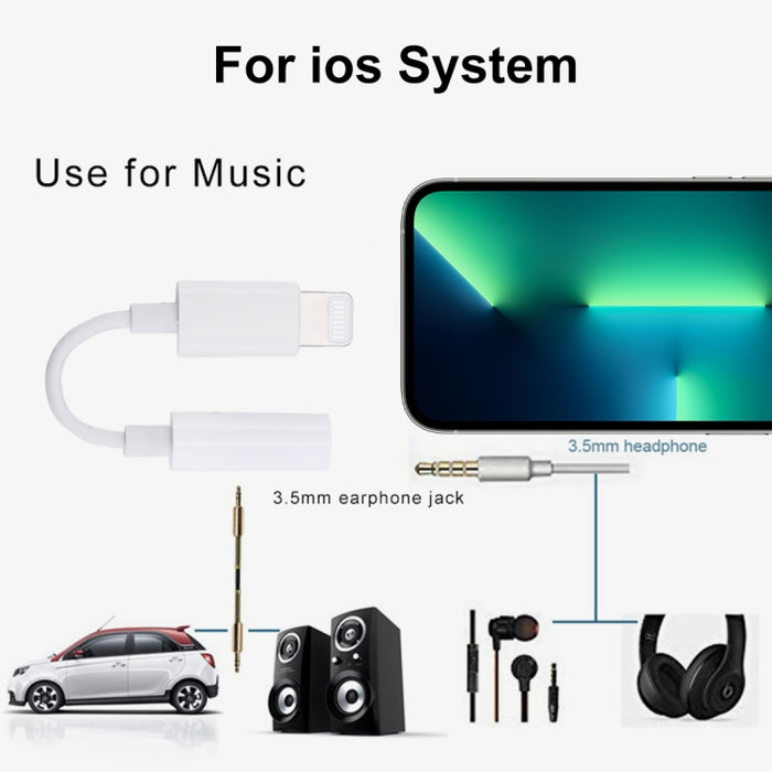 Cable adaptador de audio macho de 8 pines a hembra de 3,5 mm, necesita conectar Bluetooth, longitud: aproximadamente 7,5 cm