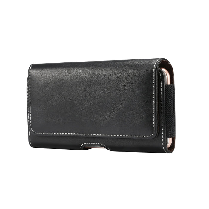 Funda de cuero para teléfono móvil Universal multifuncional con textura de piel de cordero para teléfonos inteligentes de 5,5 pulgadas o menos