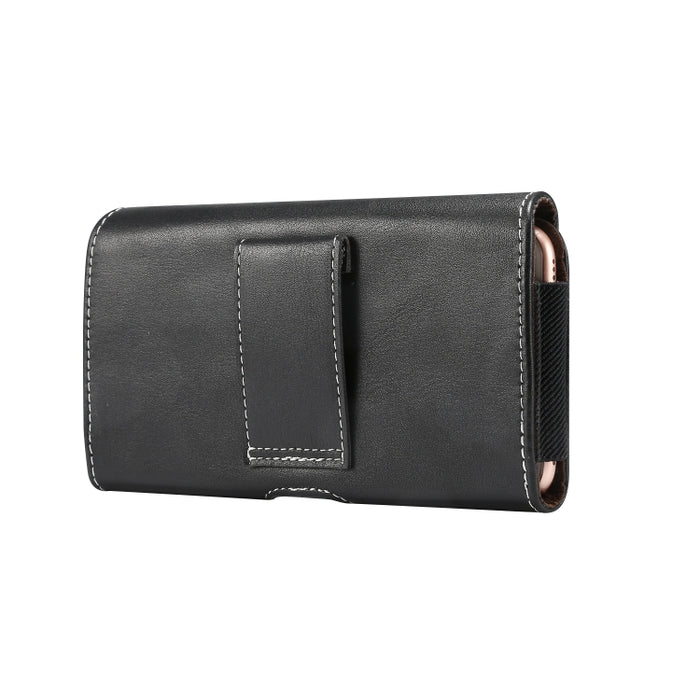 Funda de cuero para teléfono móvil Universal multifuncional con textura de piel de cordero para teléfonos inteligentes de 5,5 pulgadas o menos
