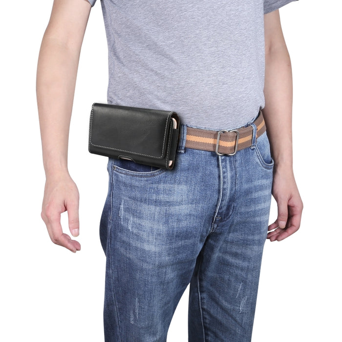 Funda de cuero para teléfono móvil Universal multifuncional con textura de piel de cordero para teléfonos inteligentes de 5,5 pulgadas o menos