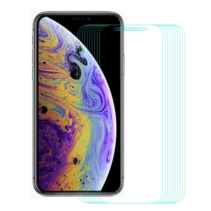 Para iPhone 11 Pro / XS / X 10 piezas ENKAY Hat-Prince 0,26 mm 9H 2.5D Película de vidrio templado